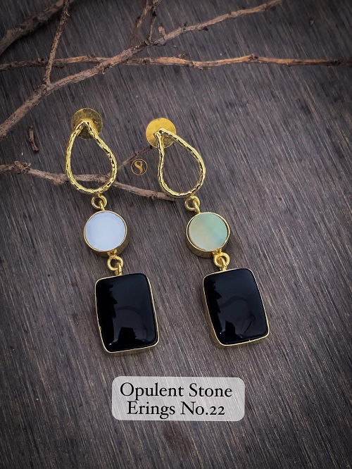 2 Designer Wedding Wear Opulent Stone Earrings Suppliers In India
